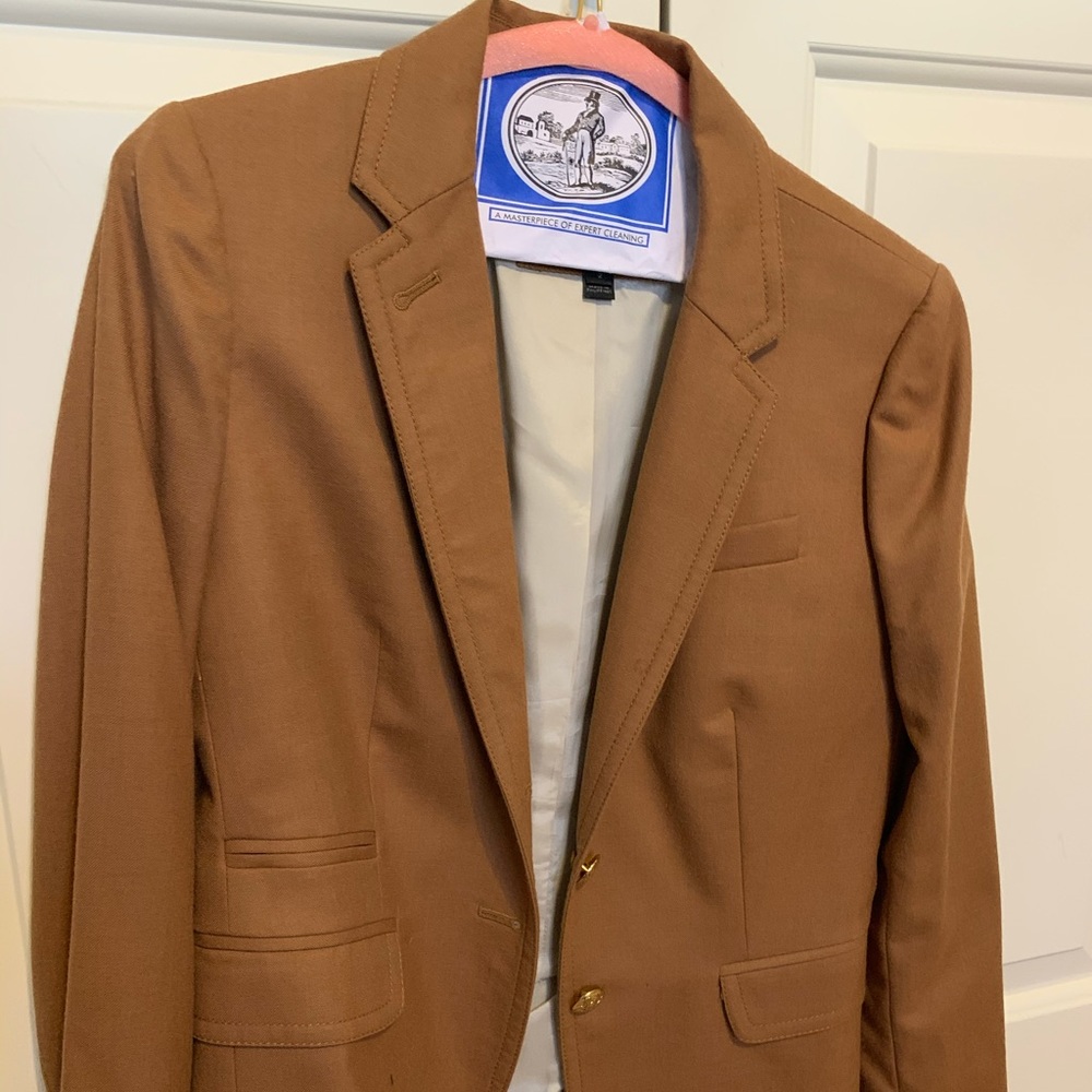 JCrew Women’s schoolboy Camel blazer